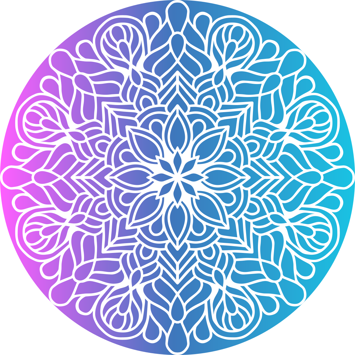 Geometrik pvc halı - canlı dairesel desen - TenStickers