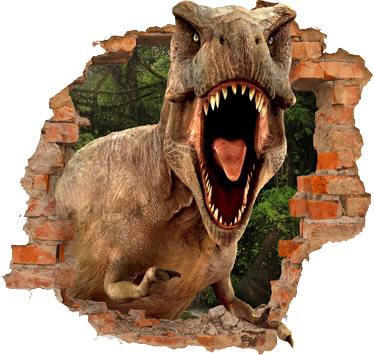 Çocukta pvc halı 3d t-rex tasarımı - TenStickers