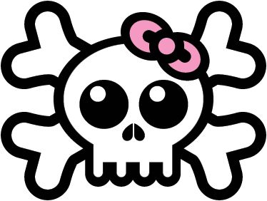 Çocukta pvc halı kafatası desenli kurdeleli - TenStickers