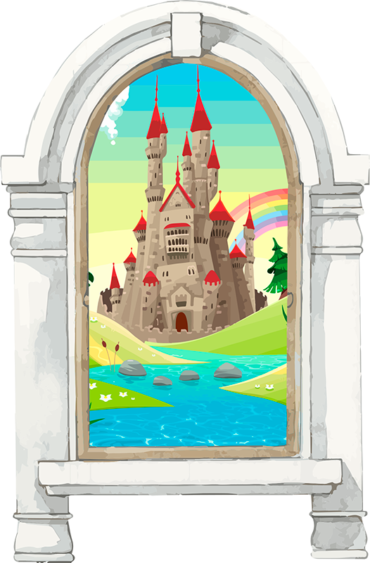 Çocukta pvc halı masal manzarası - TenStickers