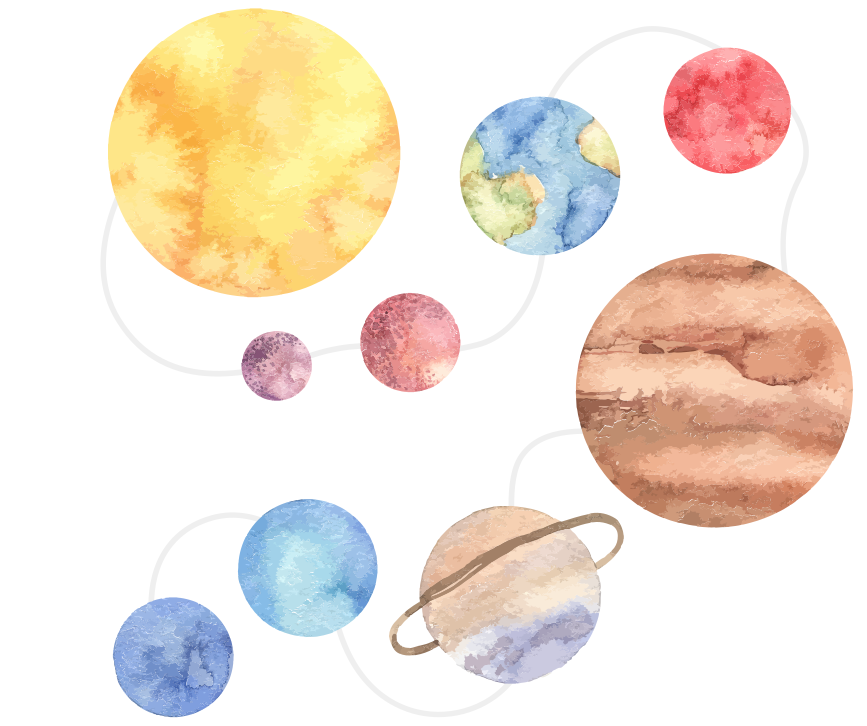 Çocukta pvc halı güneş sistemi haritası - TenStickers