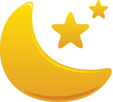 Çocukta pvc halı yarım ay ve yıldızlar - TenStickers