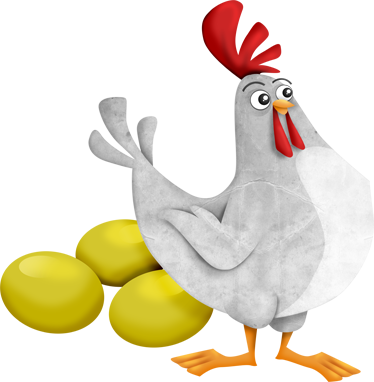 Çocukta pvc halı fen ve altın yumurtalar - TenStickers