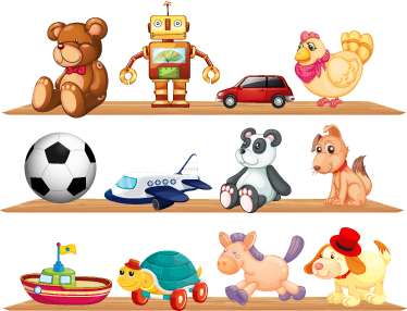 Çocukta pvc halı oyuncak rafları - TenStickers