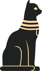 Yatak odası pvc halı mısır kedisi - TenStickers