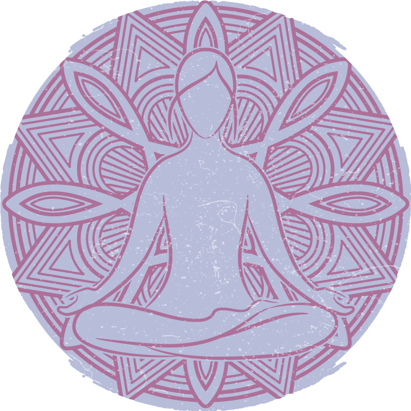Yatak odası pvc halı yoga loto çiçeği - TenStickers