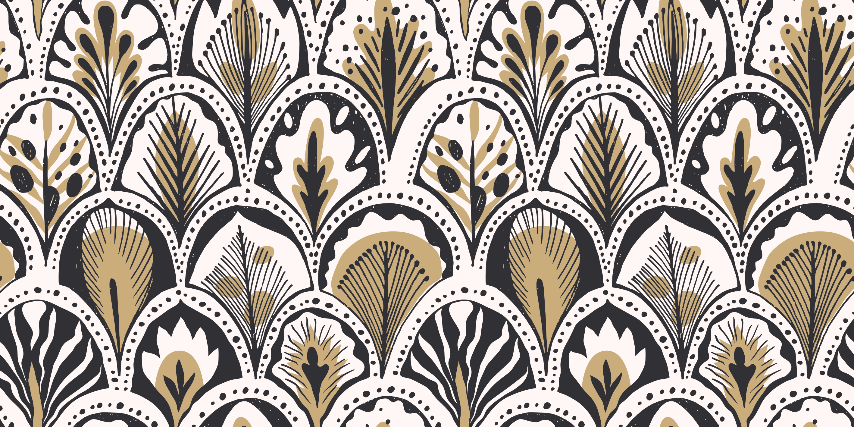 Yatak odası pvc halı art deco fan deseni - TenStickers