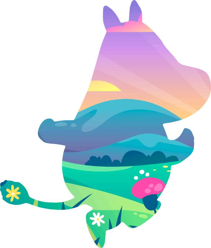 Çocukta pvc halı moomin dünyası - TenStickers