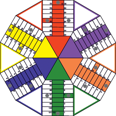 Oyunlar pvc halı geometrik parchis yapışkanı - TenStickers