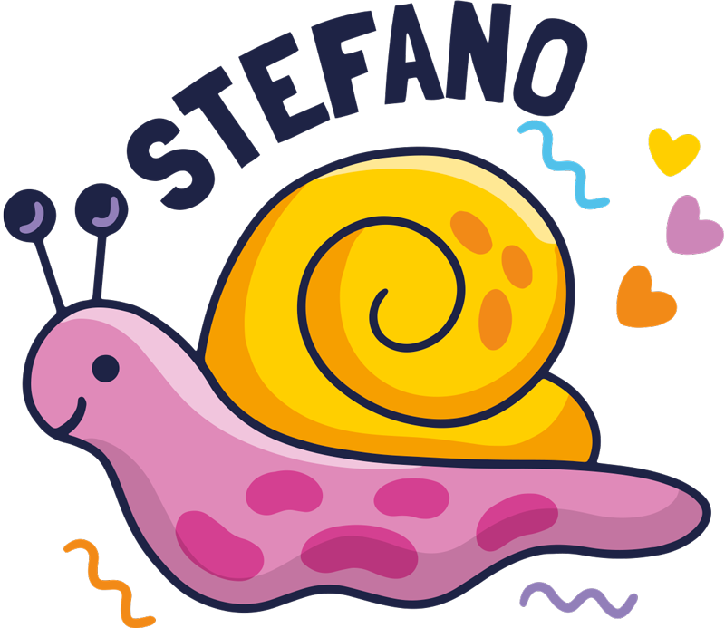 Çocukta pvc halı isimli renkli salyangoz - TenStickers