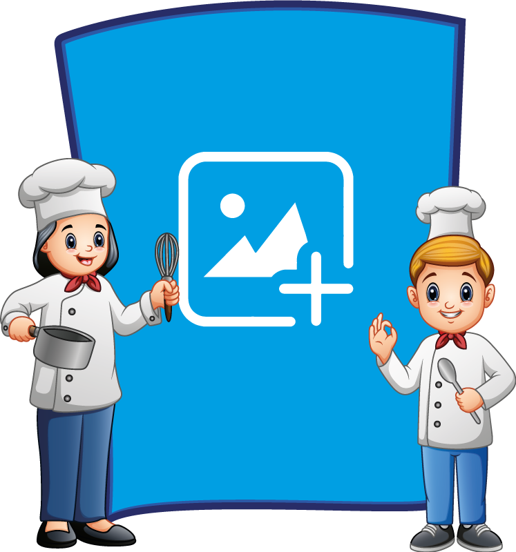 Çocukta pvc halı Şef Çocuk fotoğraf Çerçevesi - TenStickers