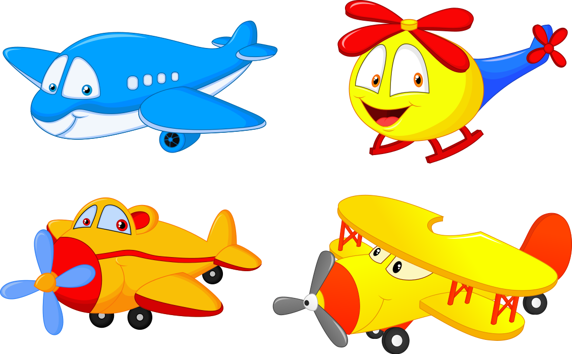 Çocukta pvc halı yüzlü uçaklar ve helikopterler - TenStickers