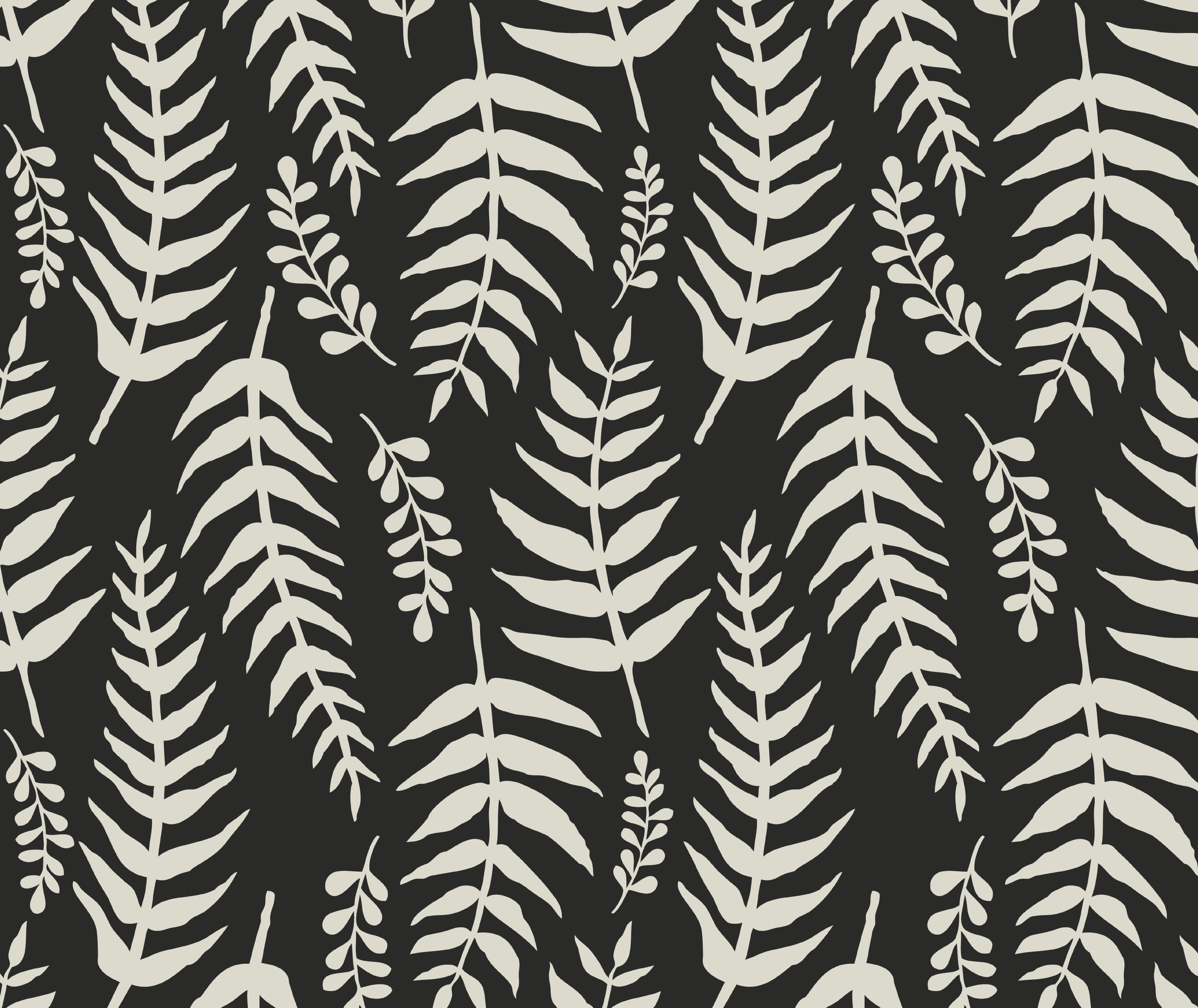 Banyo pvc halı siyah ferns - TenStickers