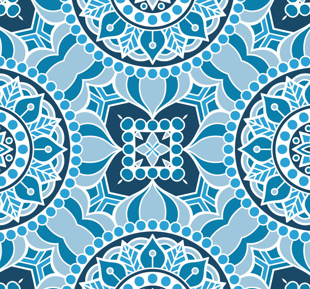 Banyo pvc halı mandala desenli duvar kağıdı - TenStickers
