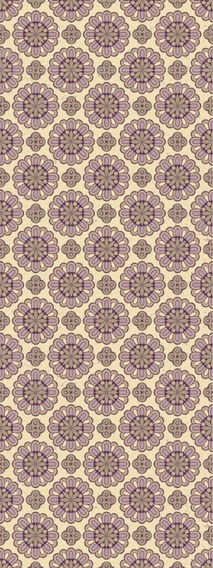 Banyo pvc halı mor etnik tarz mandala - TenStickers