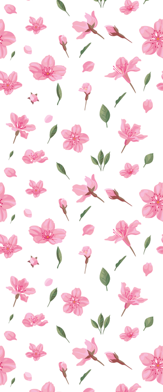 Banyo pvc halı su renkli pastel pembe çiçekler - TenStickers