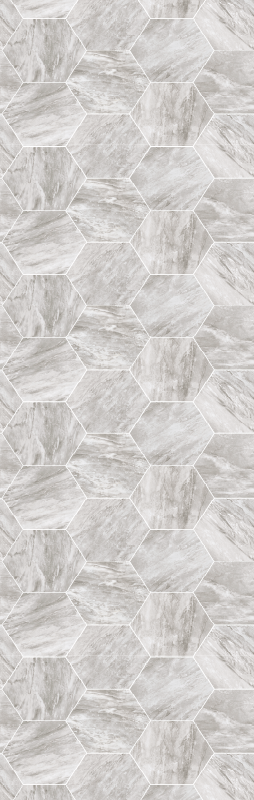 Banyo pvc halı altın mermer altıgen desenli - TenStickers