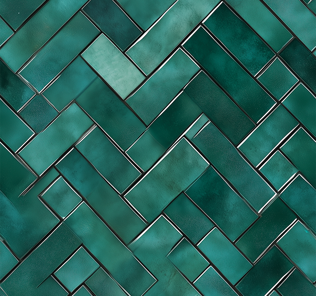 Banyo pvc halı zigzag yeşil - TenStickers