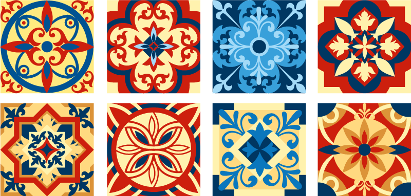Mutfak pvc halı eraldo azulejos karoları - TenStickers