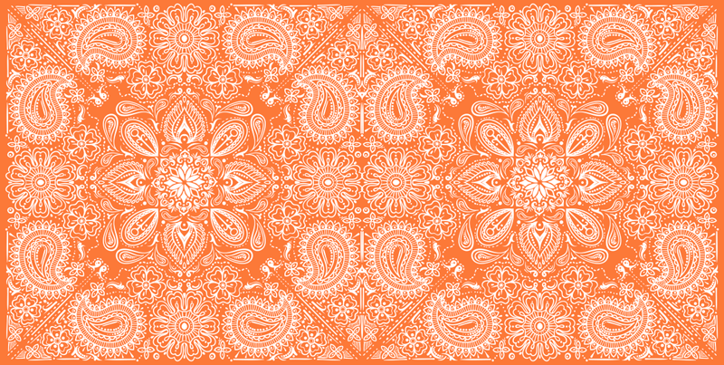 Mutfak pvc halı paisley fayans mobilyası - TenStickers