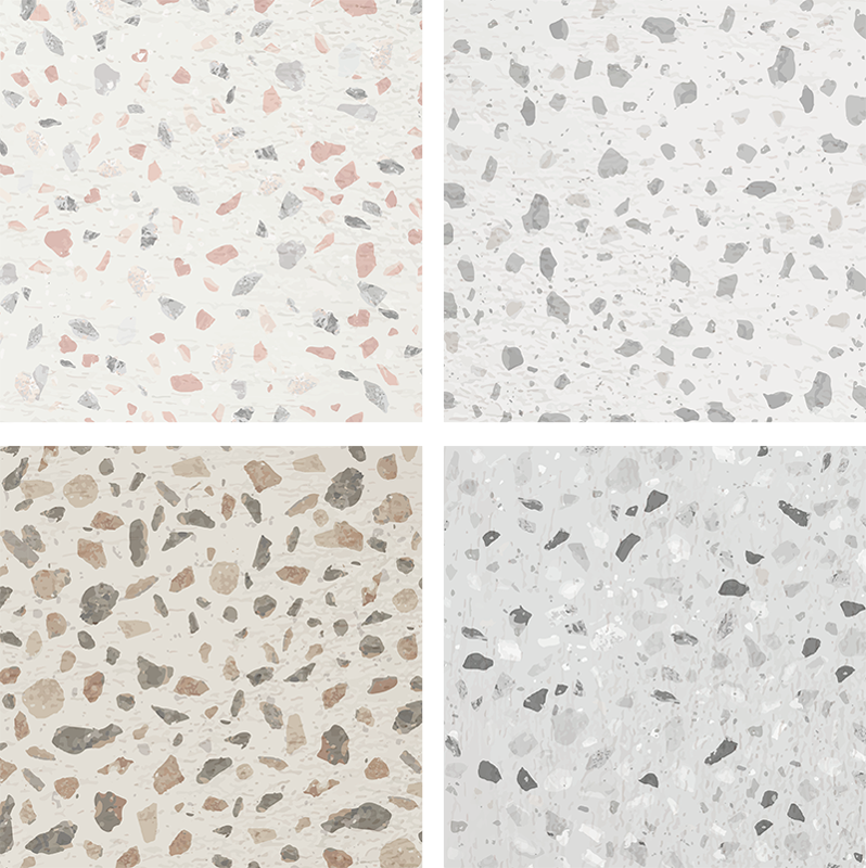 Mutfak pvc halı terrazzo dokulu - TenStickers