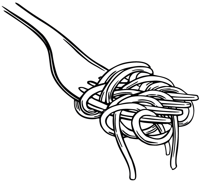 Mutfak pvc halı spagetti Çatal oymalı desen - TenStickers