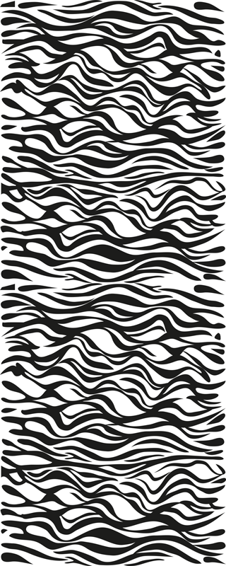 Mutfak pvc halı zebra desenli buzdolabı - TenStickers