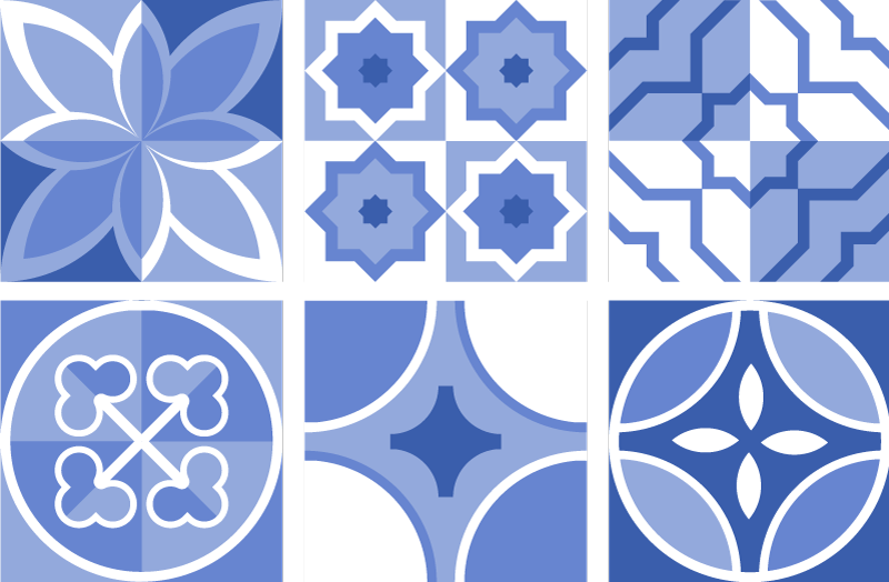 Mutfak pvc halı azulejos cindito fayansları - TenStickers