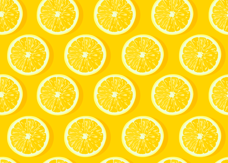 Mutfak pvc halı dilimlenmiş limonlar mobilyası - TenStickers