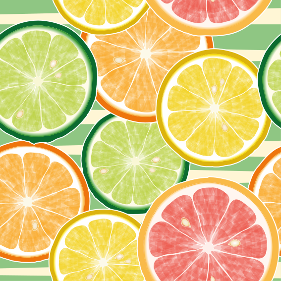 Mutfak pvc halı limon desenli seramik stickerlar - TenStickers