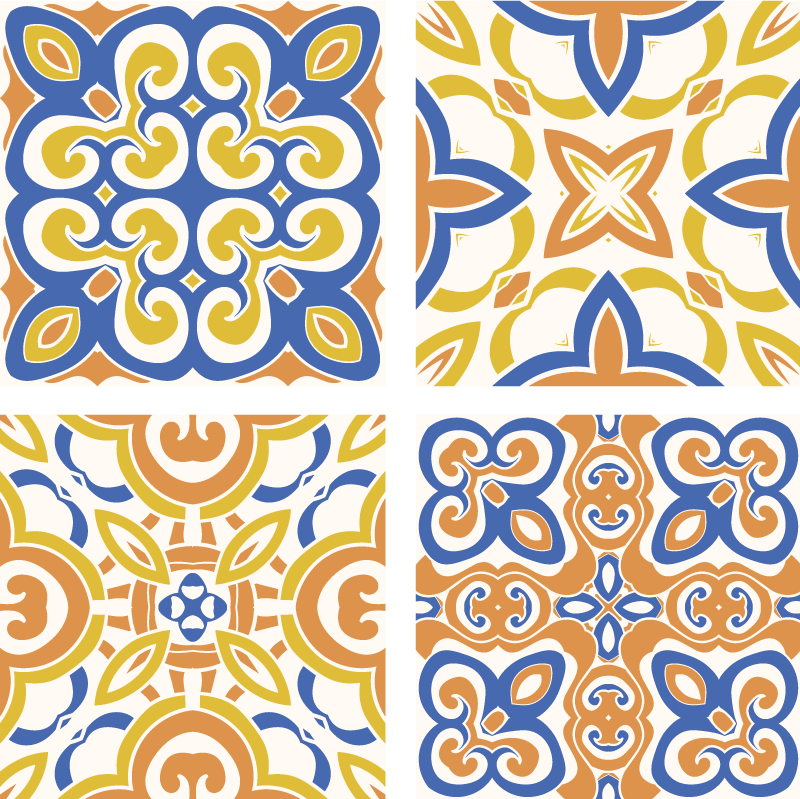 Mutfak pvc halı sicilya seramikleri - TenStickers