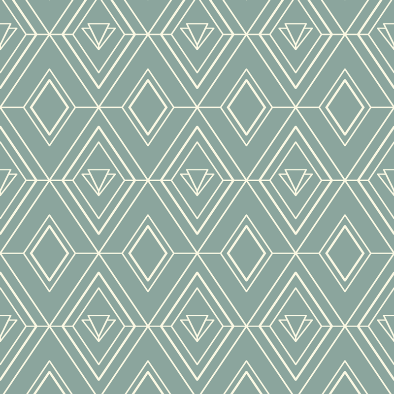 Mutfak pvc halı - art deco geometrik desen - TenStickers