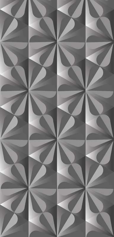 Mutfak pvc halı - vintage geometrik Çiçek deseni - TenStickers