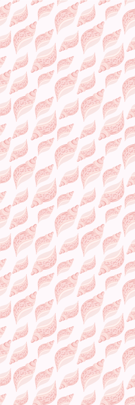 Yatak odası pvc halı şık pembe deniz kabuğu deseni - TenStickers