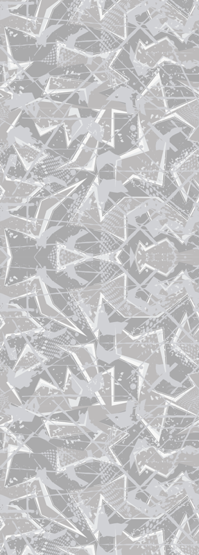 Yatak odası pvc halı gri 80'ler ince grafikler - TenStickers