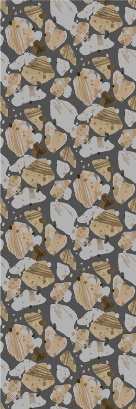 Yatak odası pvc halı - Çimento terrazzo deseni - TenStickers