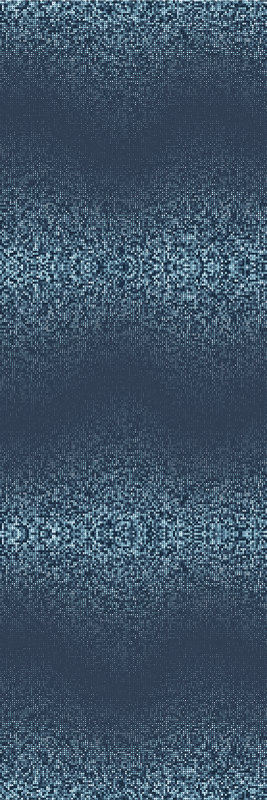 Yatak odası pvc halı retro mavi kare noktalar deseni - TenStickers