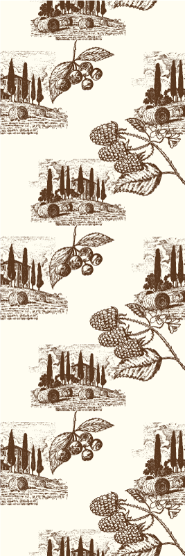 Yatak odası pvc halı fransız provans kırsal yaşam deseni - TenStickers