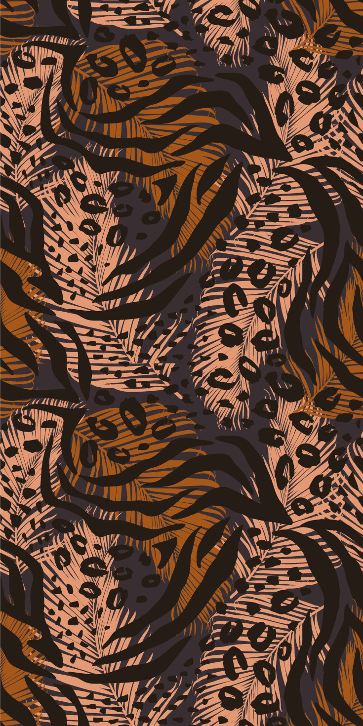 Yatak odası pvc halı - afrika tarzı soyut renkli tasarım - TenStickers