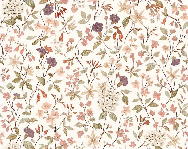 Yatak odası pvc halı pembe Çiçek deseni - TenStickers