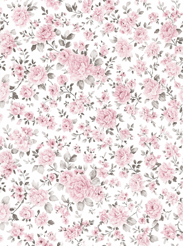 Yatak odası pvc halı - eski retro büyük Çiçek deseni - TenStickers