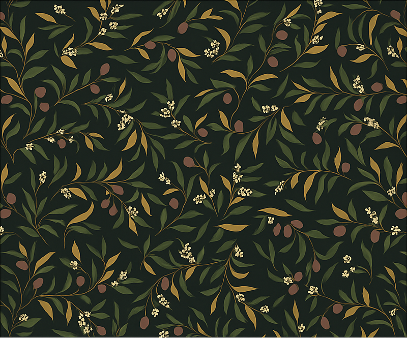 Yatak odası pvc halı basit tekrarlayan Çiçek deseni - TenStickers