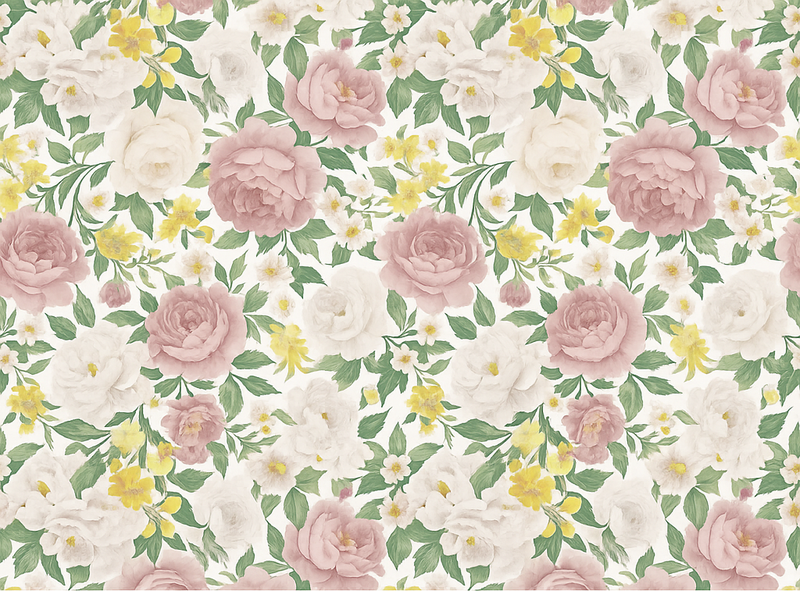 Yatak odası pvc halı - dumanlı gizemli botanik desen - TenStickers