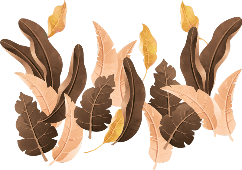 Yatak odası pvc halı savannah bej bitkileri - TenStickers