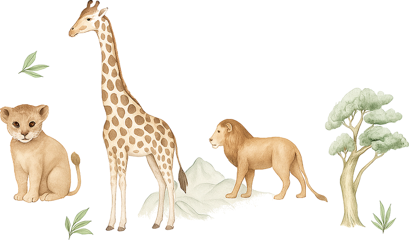 Yatak odası pvc halı sakin savannah - TenStickers