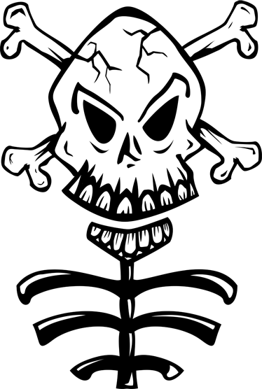 Yatak odası pvc halı kafatası ve ağaç deseni - TenStickers