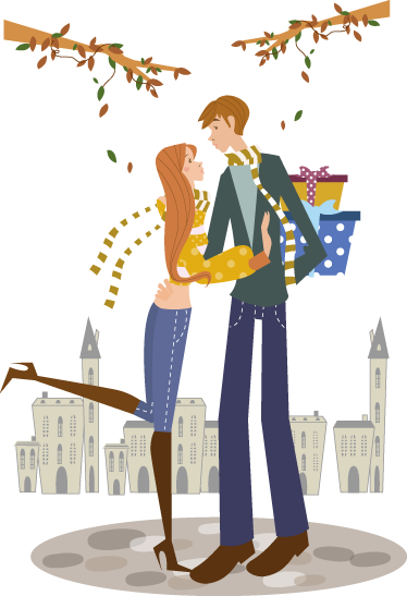 Yatak odası pvc halı sonbahar temalı dekoratif vinil - TenStickers