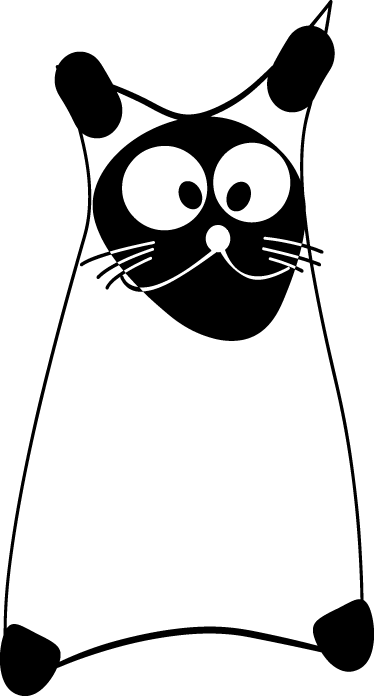 Yatak odası pvc halı çocuklar için beyaz çizgili kedi - TenStickers