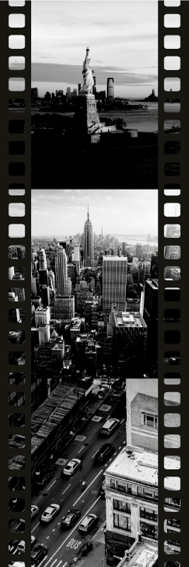 Yatak odası pvc halı nyc fotoğraf bant kolajı - TenStickers