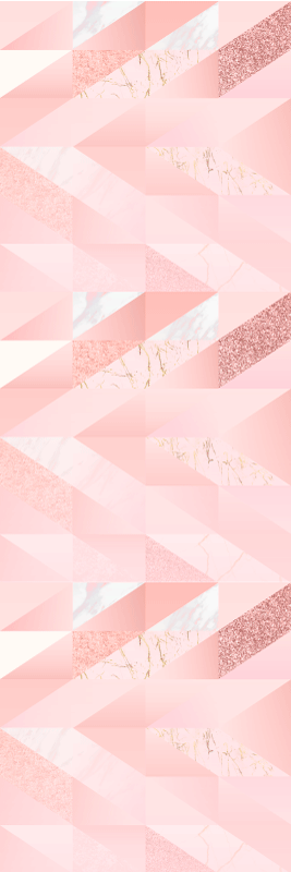 Yatak odası pvc halı - pembe geometrik desenli - TenStickers